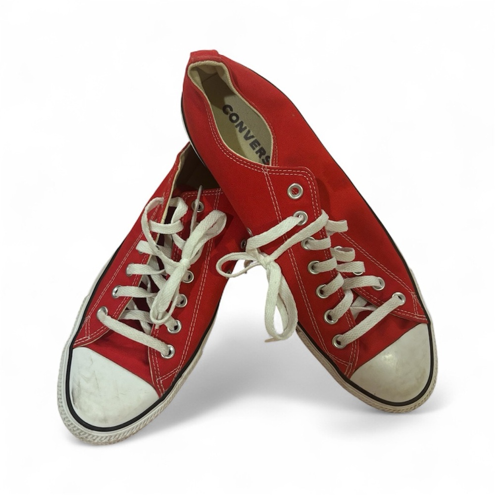 Converse Red and White High-Top Sneakers
